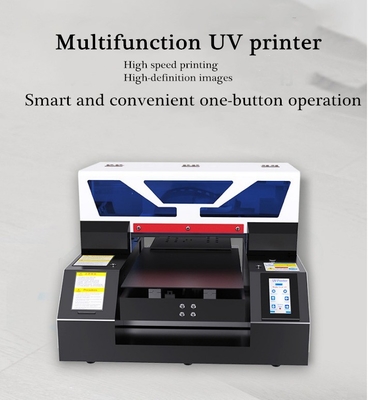 Lange Lebensdauer Sechsfarbiger kleiner Schreibtisch-Flachbett-UV-Drucker für Zylinderdruck