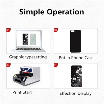 Customized A3-19 Automatischer Flachbett-LED-UV-Inkjet-Drucker für Smartphone-Kassenausweis
