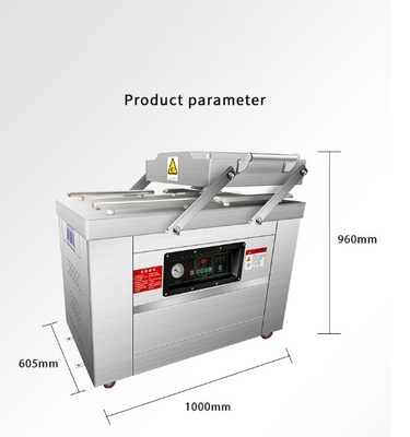 Elektrische Kartons zur Verfügung gestellt Doppelkammer Vakuum Verpackungsmaschine mit 1000W 750W Leistung