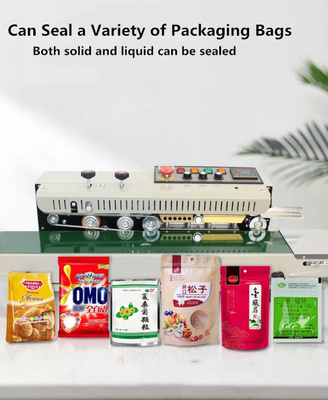 110V/220V 50-60HZ Kunststoffbeutel Soild Ink Continuous Band Sealer für einen einfachen Versiegelungsprozess