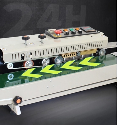 110V/220V 50-60HZ Kunststoffbeutel Soild Ink Continuous Band Sealer für einen einfachen Versiegelungsprozess