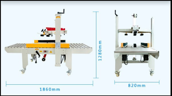 Verstellbare Höhe Multifunktionale halbautomatische Kartonkasten-Box-Tape-Siegelmaschine