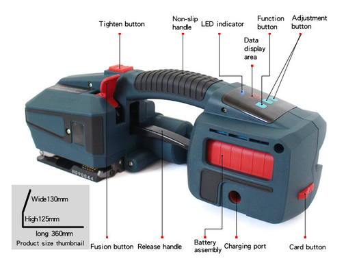 Papierverpackungsmaterial Elektrische Handgurtmaschine für einfache Bedienung