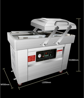 Doppelkammer Vakuumverpackungsmaschine für Sojabohnen/Fleisch/Fisch/Schweinefleisch/Biene/Reis Kapazität 140 kg