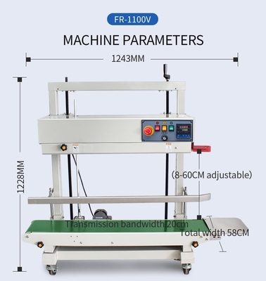 12 mm Dichtungsbreite Vertikalbanddichter mit Coding Temperaturkontrollbereich 0-300°C