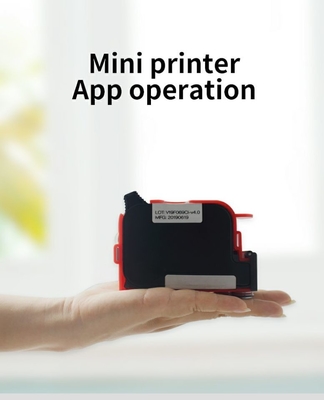 12.7 mm Druckhöhe Mini Handflaschen Tintenstrahldrucker für Papiermaterial