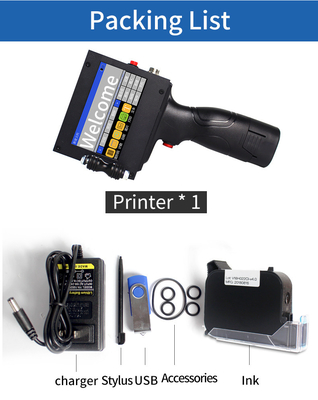 Industrielle Inkjet-Batch-Codierung Ablaufdatum Druckmaschine für TIJ-Drucker 16,8 V