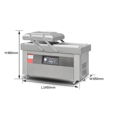 Elektrisch angetriebene DZ-500/2SB automatische Doppelkammer-Vakuumverpackungsmaschine für Textilien