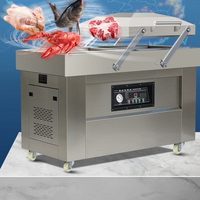 Elektrisch angetriebene DZ-400 2SB Halbautomatische Fische Fleisch Gemüse Vakuumverpackungsmaschine