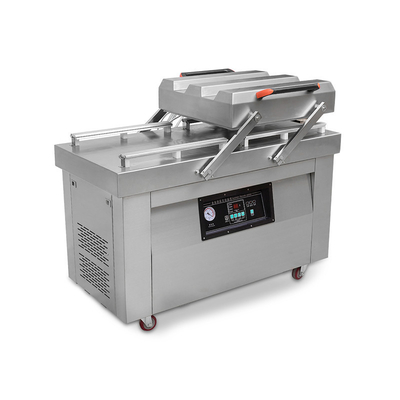 800W Dichtungsleistung DZ-500/2SA Automatische Doppelkammer-Vakuum-Fleischverpackungsmaschine
