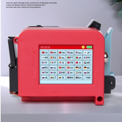 Verfallsdatum Logo Portable Drucker 2-12.7mm Höhe Rote Tinte 50M/MIN Druckgeschwindigkeit