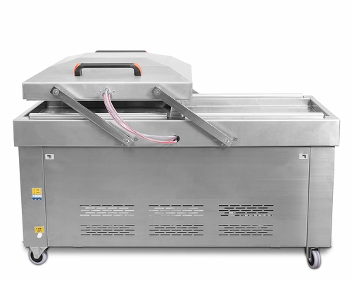 Verpackung aus Kunststoff Doppelkammer Vakuumbeutel Versiegelung für trockene Lebensmittel Gemüse Fisch Obst