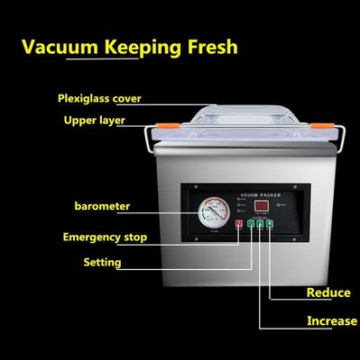 DZ260 Vakuumversiegelungsmaschine für frisches Fleisch, Fisch, Gemüse, Nahrungsmittel 370 Watt Motorleistung 27 KG