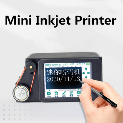 Handheld Inkjet-Drucker mit gekrümmter Oberfläche mit 12,7 mm Bearbeitungsbildschirm Druckgeschwindigkeit 50M/MIN