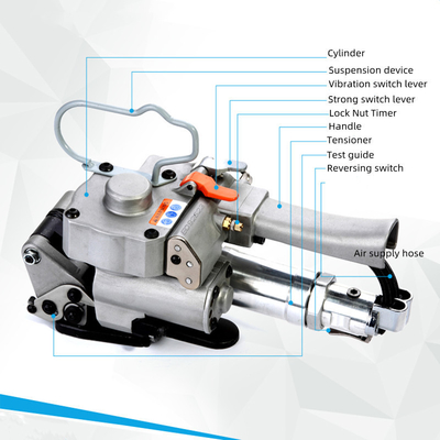 Kraftvolles pneumatisches Gurtwerkzeug für Kartonkasten 13-19mm PP Gurt Multi-Funktion
