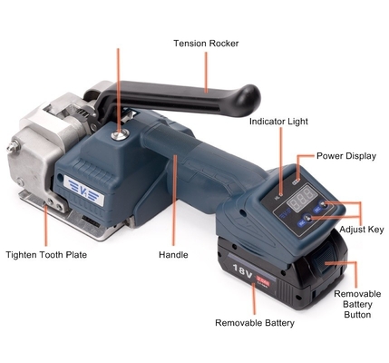 Elektrische 2000mA Spannungsgürtel für Stahlgürtel 340*130*140mm Schweißzeit 2-5s