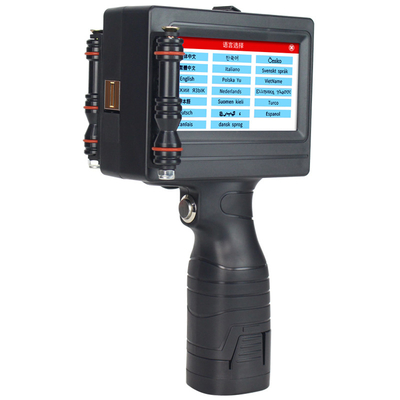 Black Eco Solvent Handheld Drucker 600dpi für Englisch Nummer Qr Barcode Ablaufdatum
