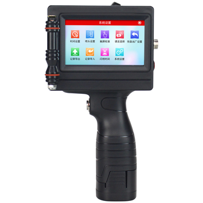 Black Eco Solvent Handheld Drucker 600dpi für Englisch Nummer Qr Barcode Ablaufdatum