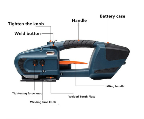 JDC1316 PP/PET-Gürtel Batteriekraft Kunststoff-Gürtelwerkzeug für professionelle Gürtel