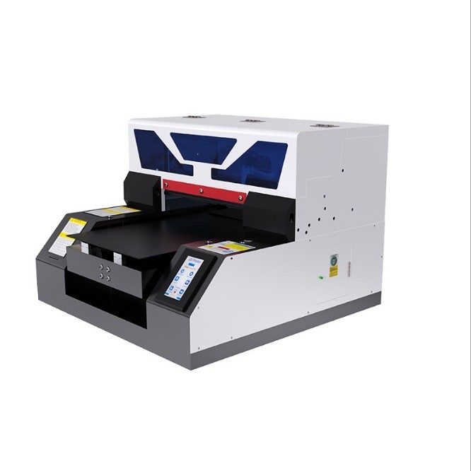 Lange Lebensdauer Sechsfarbiger kleiner Schreibtisch-Flachbett-UV-Drucker für Zylinderdruck