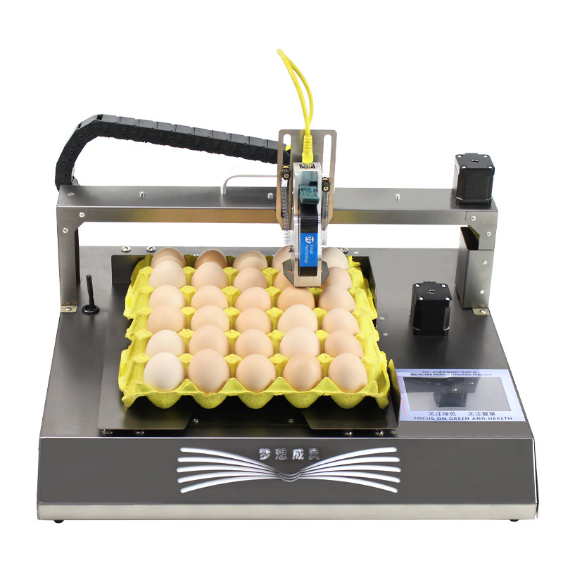Englische Sprachen Smart Automatic Egg Inkjet Drucker für Logo Barcode und Ablaufdatum