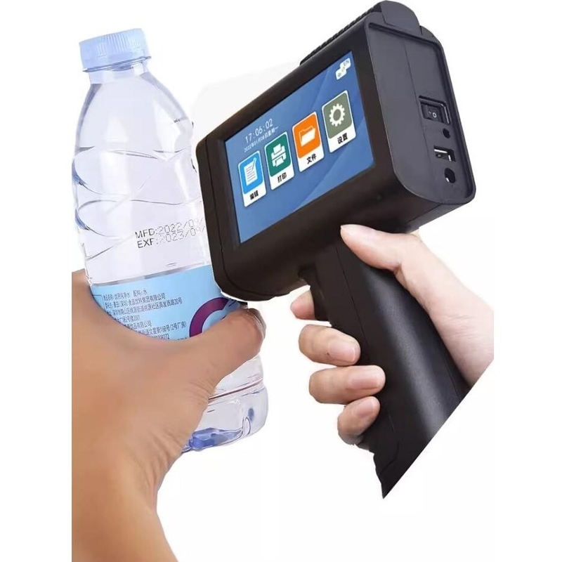 Einfarbiger Mehrsprachiger QR-Code Handdruckpistole für Flaschenglas-Textilausrüstung