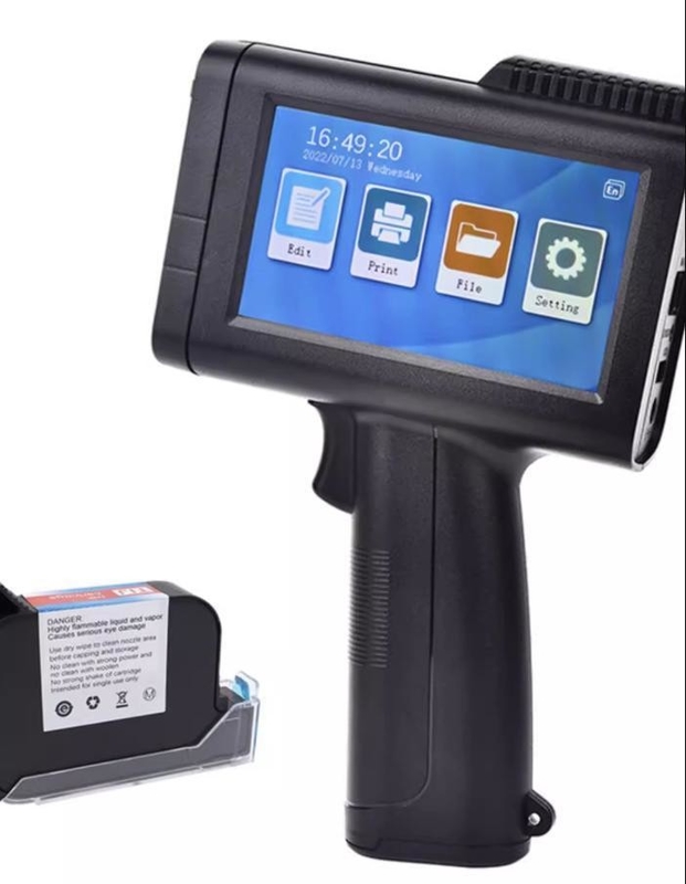 CE Portable Verfallsdatum Charge Codierung Maschine Handheld Inkjet-Drucker Pistole mit einer schwarzen Tintenpatrone