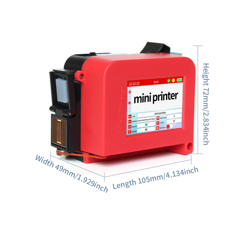 Kartonbeutel Mini Inkjet-Batch-Codiermaschine mit 600DPI-Druck und tragbarem Design